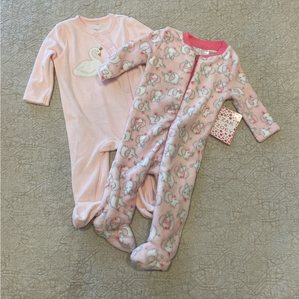 NWT two baby footies pajamas